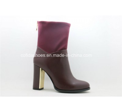 Newest High Heels Lady Fashion Leather Women Boots